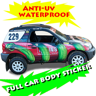 UV Resistant and High-Quality Removable Sticker Labels: Car Wrapping Stickers and Custom Decals with Full-Color Anti-Fading UV Print
