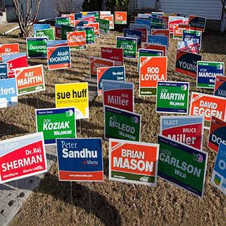 Corrugated plastic yard sign printing and Lawn Signs full color printed  with H-stake